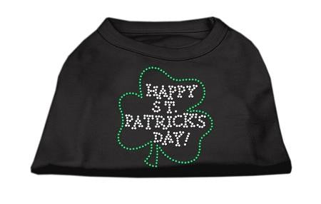 Happy St. Patrick's Day Rhinestone Shirts Black XL (16)