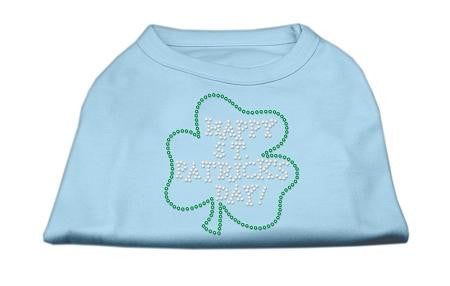 Happy St. Patrick's Day Rhinestone Shirts Baby Blue XXL (18)