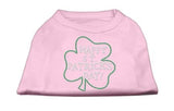 Happy St. Patrick's Day Rhinestone Shirts Light Pink XXL (18)