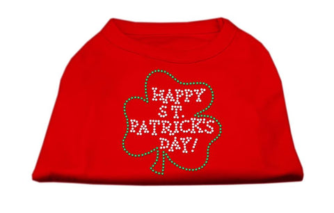 Happy St. Patrick's Day Rhinestone Shirts Red XXXL(20)