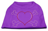 Heart And Crossbones Rhinestone Shirts