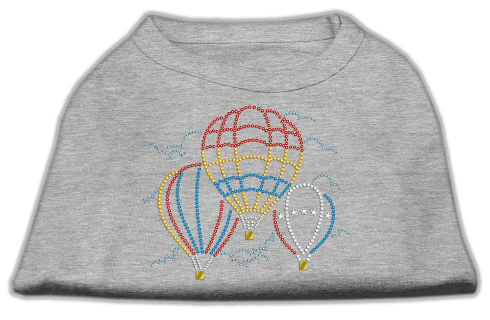 Hot Air Balloon Rhinestone Shirts Grey Xxl (18)