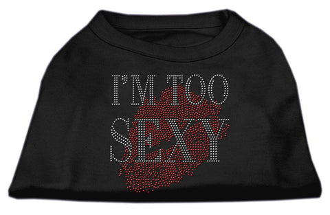 I'm Too Sexy Rhinestone Shirts Black L (14)