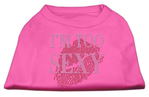 I'm Too Sexy Rhinestone Shirts Bright Pink S (10)