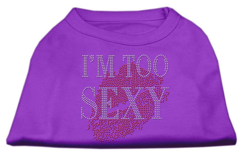 I'm Too Sexy Rhinestone Shirts Purple XL (16)