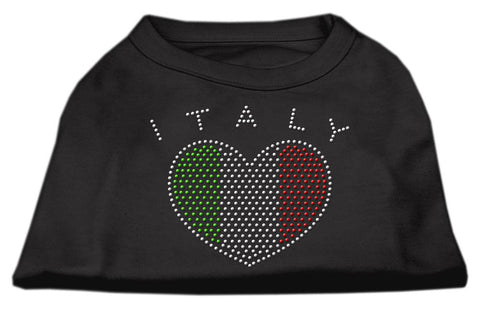 Italy Rhinestone Shirts Black L (14)