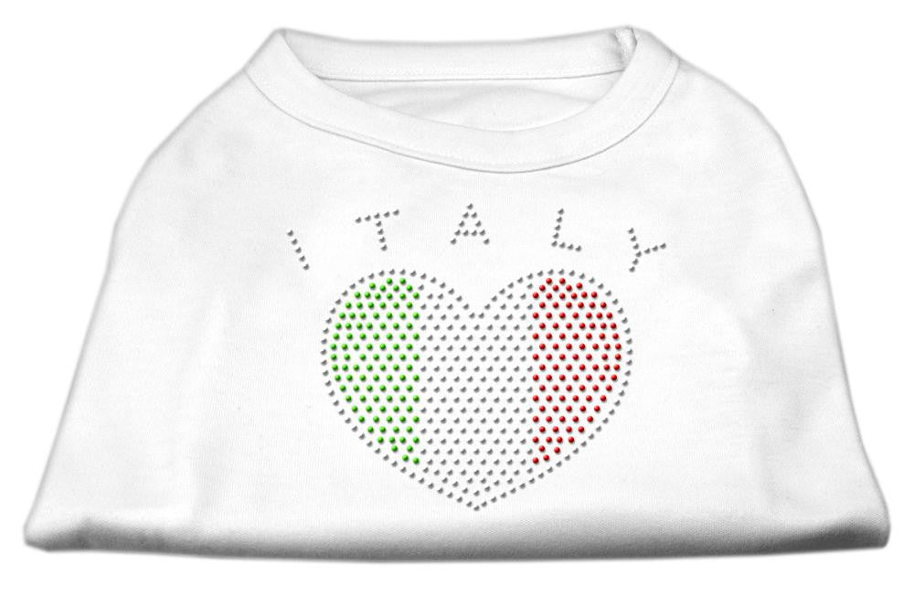 Italy Rhinestone Shirts White L (14)