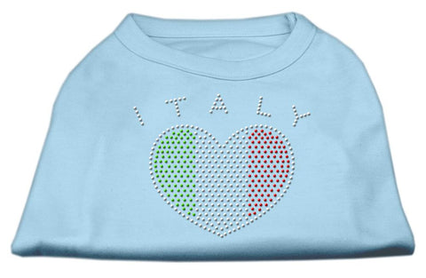 Italy Rhinestone Shirts Baby Blue S (10)