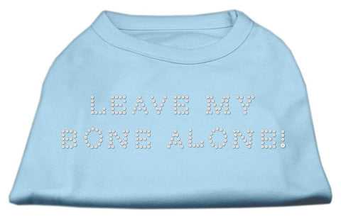 Leave My Bone Alone! Rhinestone Shirts Baby Blue XS (8)