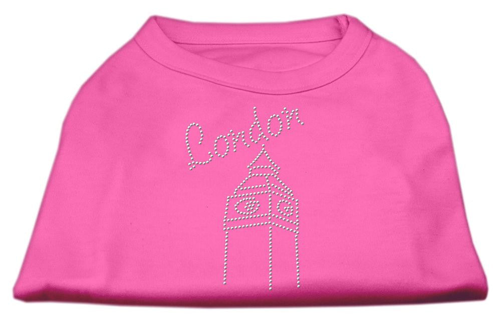 London Rhinestone Shirts Bright Pink S (10)