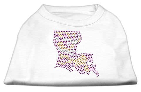 Louisiana Rhinestone Shirts White L (14)