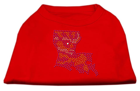 Louisiana Rhinestone Shirts Red XS (8)