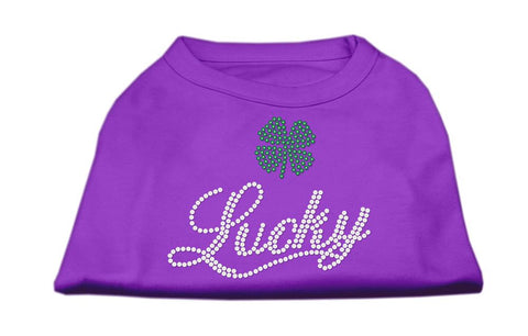 Lucky Rhinestone Shirts Purple XS (8)