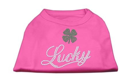 Lucky Rhinestone Shirts Bright Pink XXL (18)