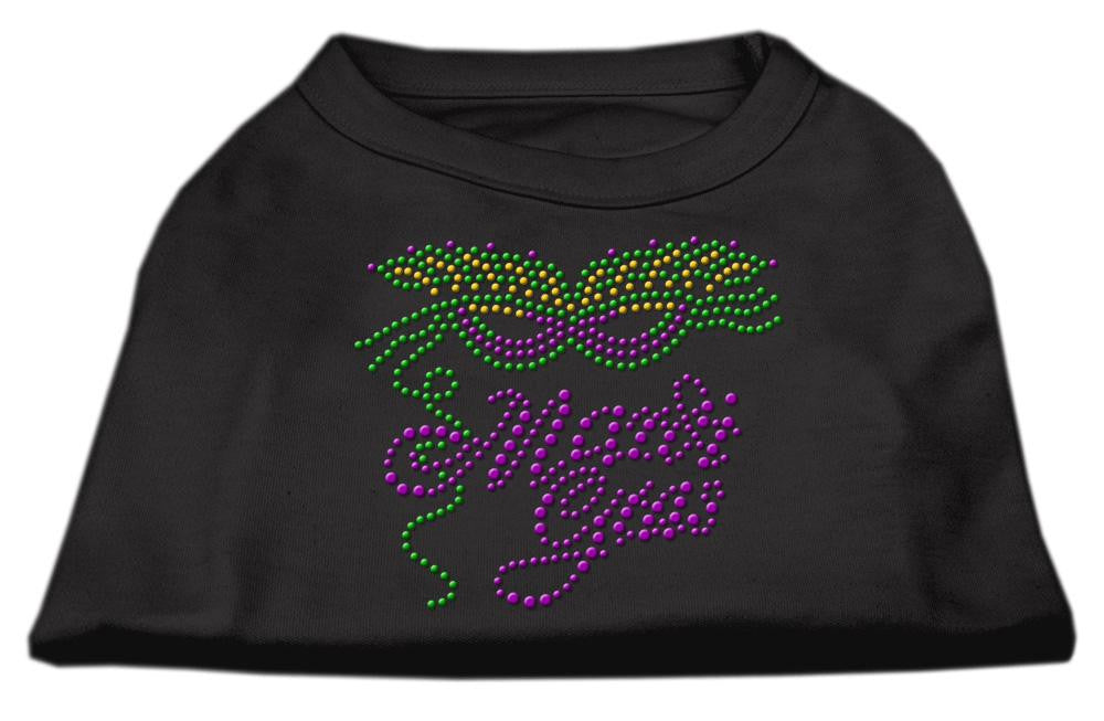 Mardi Gras Rhinestud Shirt Black L (14)