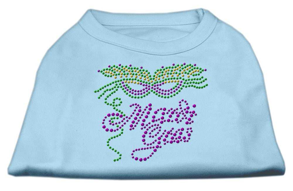 Mardi Gras Rhinestud Shirt Baby Blue M (12)