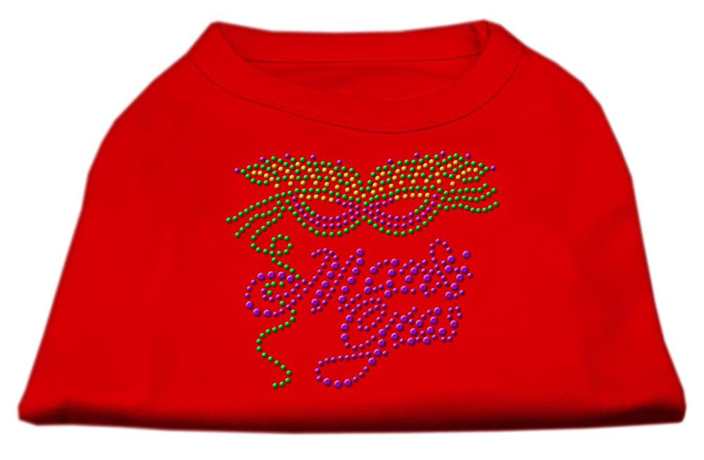 Mardi Gras Rhinestud Shirt Red XS (8)