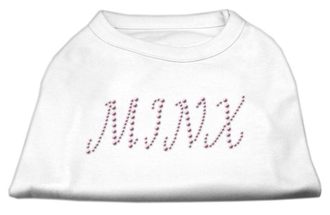 Minx Rhinestone Shirts White L (14)