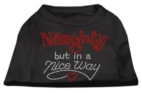 Naughty But Nice Rhinestone Shirts Black L (14)