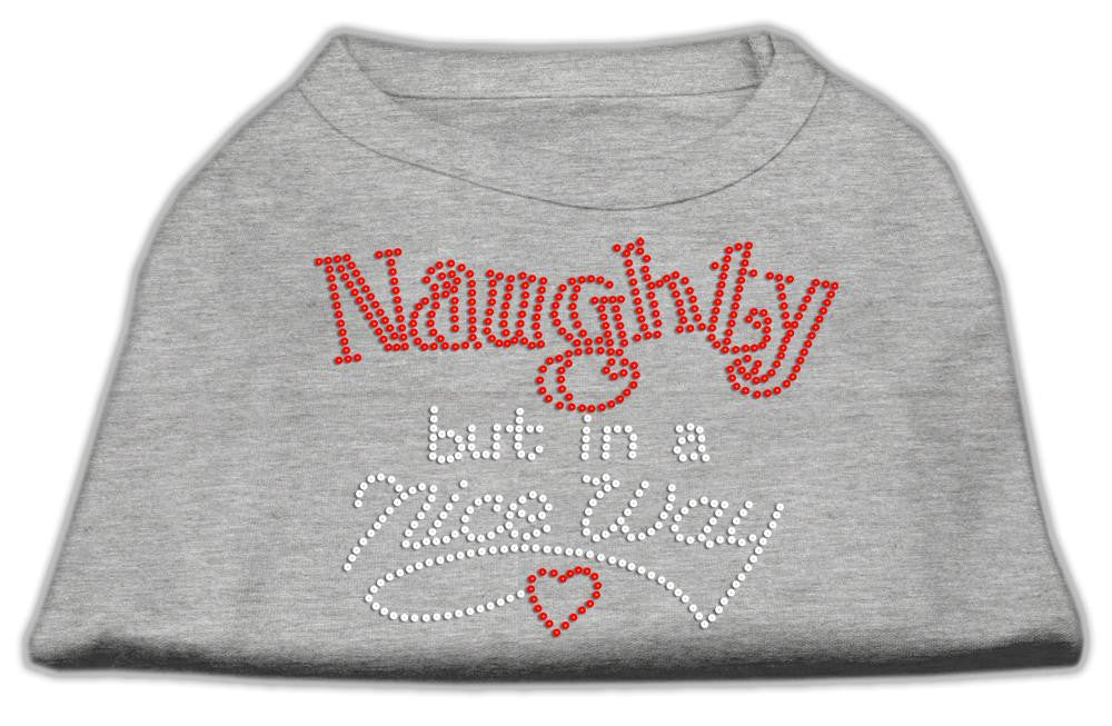 Naughty But Nice Rhinestone Shirts Grey M (12)