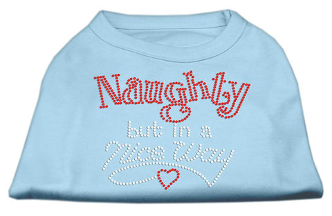 Naughty But Nice Rhinestone Shirts Baby Blue S (10)