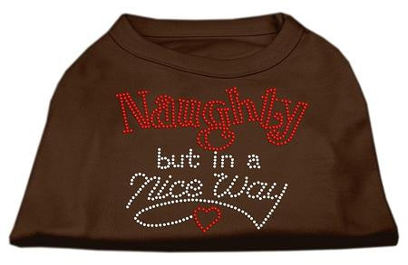 Naughty But Nice Rhinestone Shirts Brown XL (16)