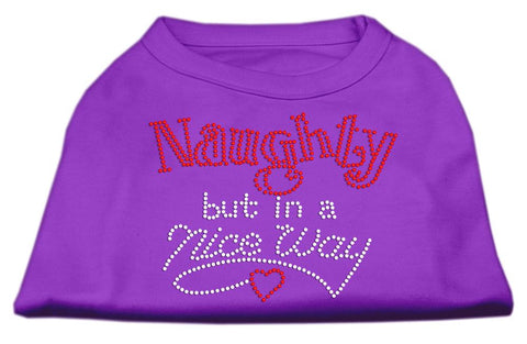 Naughty But Nice Rhinestone Shirts Purple XS (8)