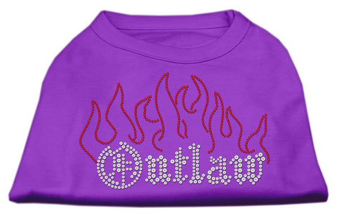 Outlaw Rhinestone Shirts Purple L (14)