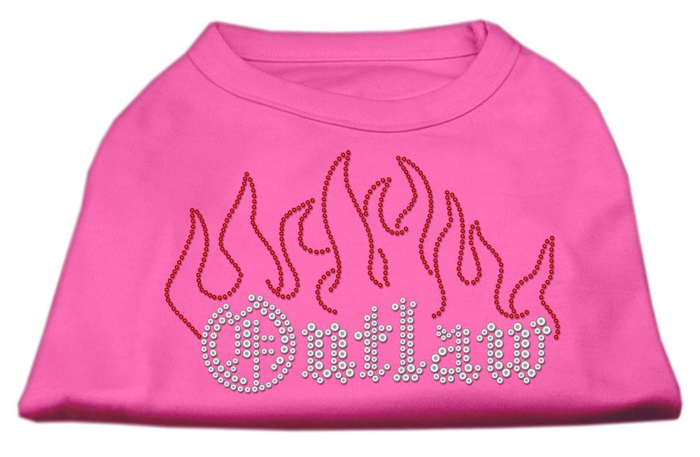 Outlaw Rhinestone Shirts Bright Pink XXL (18)