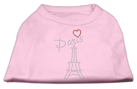 Paris Rhinestone Shirts Light Pink L (14)