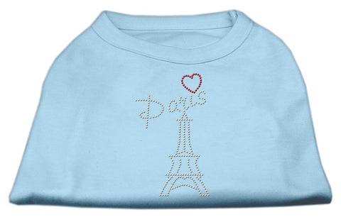 Paris Rhinestone Shirts Baby Blue M (12)