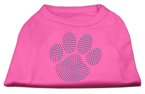 Blue Paw Rhinestud Shirt Bright Pink M (12)