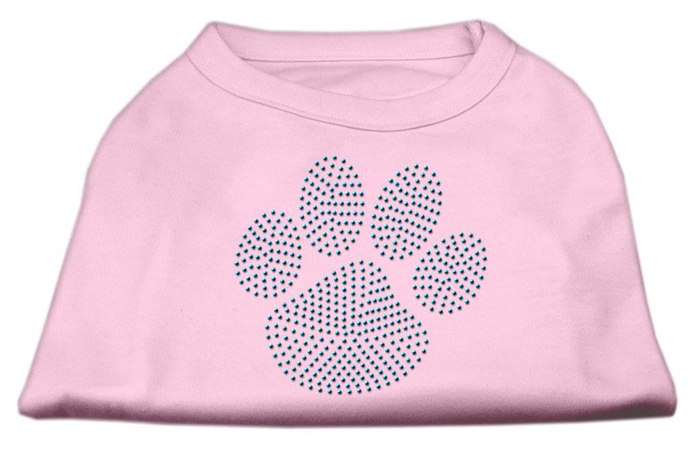 Blue Paw Rhinestud Shirt Light Pink XL (16)