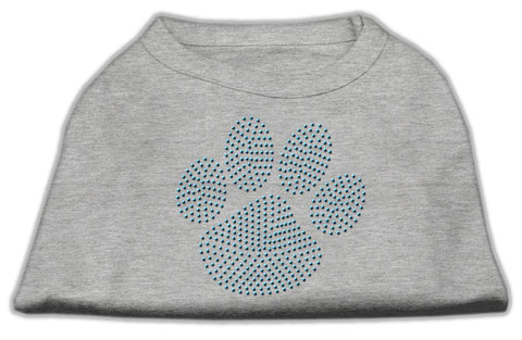 Blue Paw Rhinestud Shirt Grey XS (8)