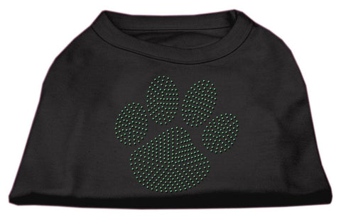 Green Paw Rhinestud Shirts Black M (12)