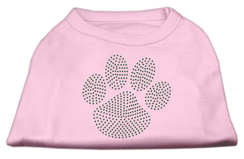 Green Paw Rhinestud Shirts Light Pink XXL (18)