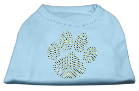 Gold Paw Rhinestud Shirt Baby Blue L (14)