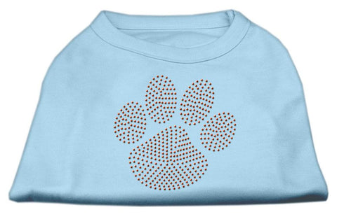 Orange Paw Rhinestud Shirts Baby Blue L (14)