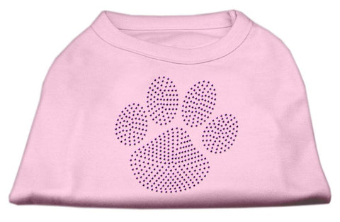 Purple Paw Rhinestud Shirts Light Pink S (10)