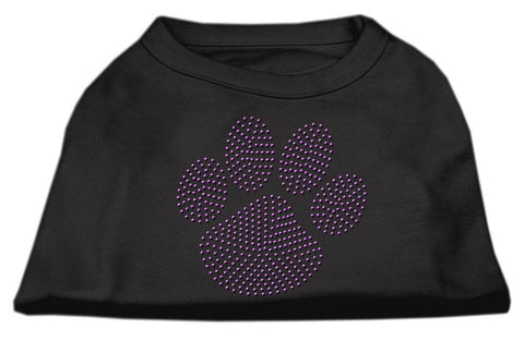 Purple Paw Rhinestud Shirts Black XS (8)