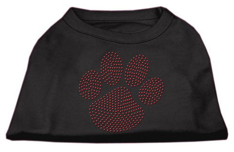 Red Paw Rhinestud Shirts Black S (10)