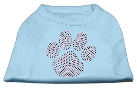 Red Paw Rhinestud Shirts Baby Blue XL (16)