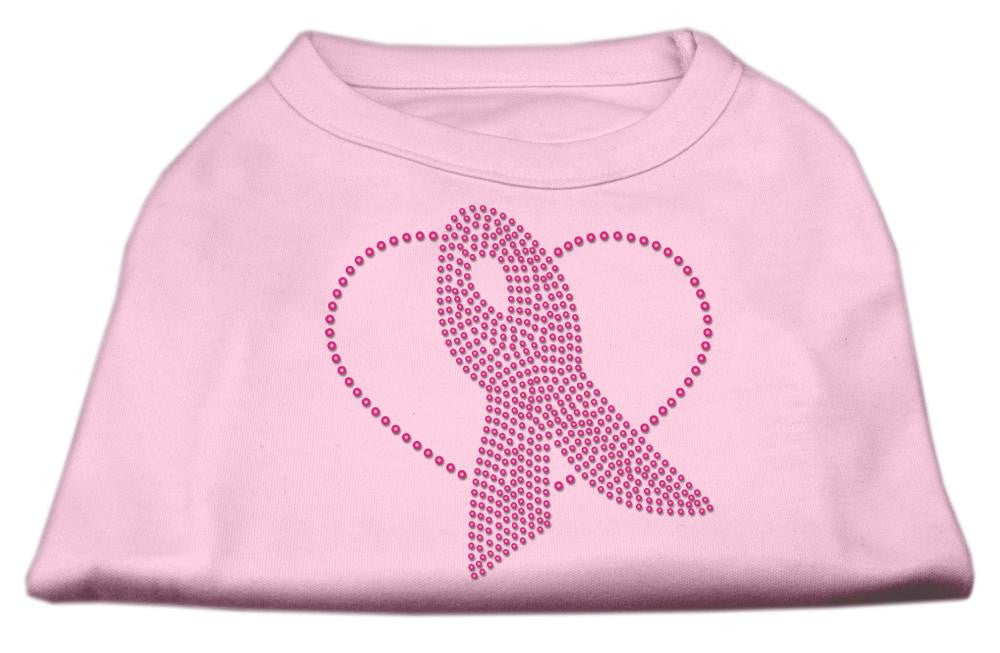 Pink Ribbon Rhinestone Shirts Light Pink S (10)