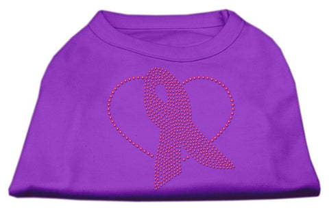 Pink Ribbon Rhinestone Shirts Purple XXXL (20)