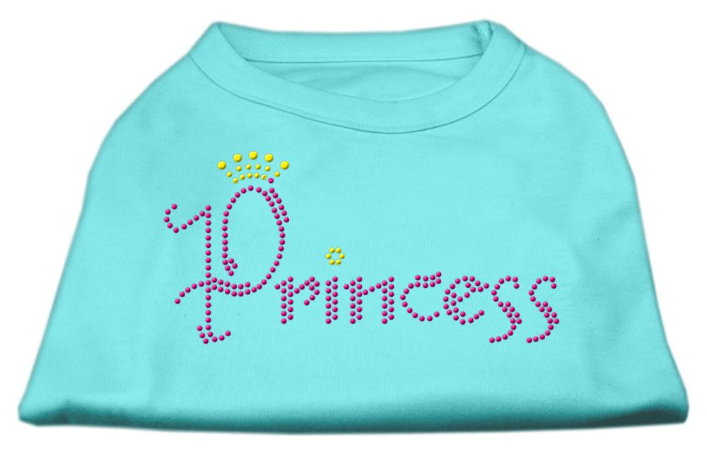 Princess Rhinestone Shirts Aqua XXXL(20)