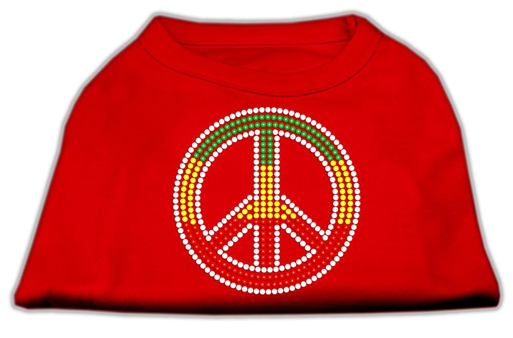 Rasta Peace Sign Shirts Red L (14)