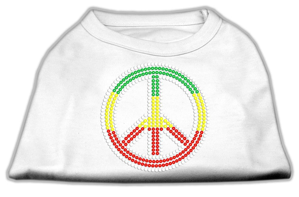 Rasta Peace Sign Shirts White M (12)