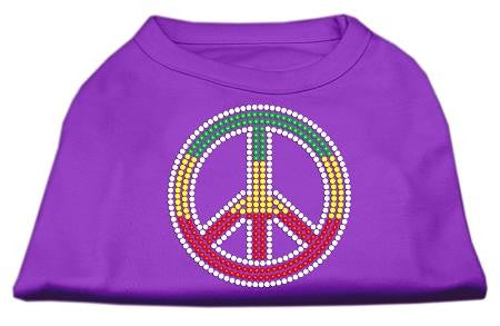 Rasta Peace Sign Shirts Purple S (10)