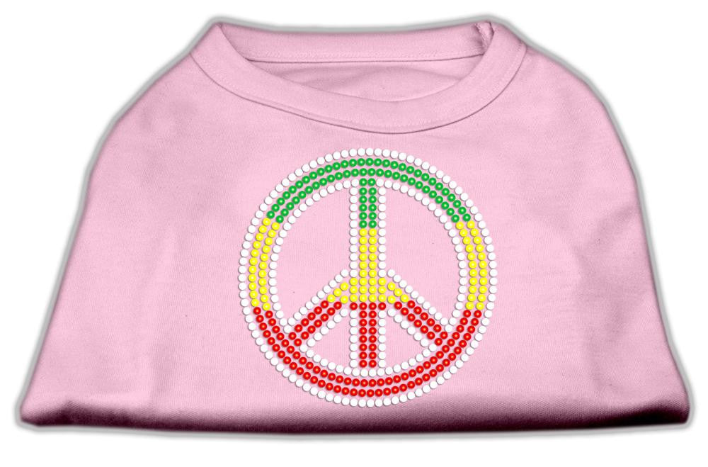 Rasta Peace Sign Shirts Light Pink XL (16)