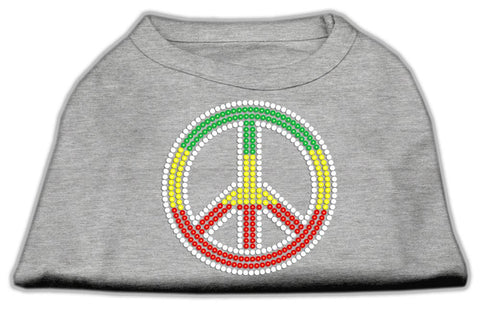 Rasta Peace Sign Shirts Grey XXXL(20)